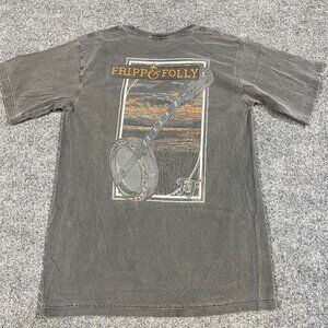 Fripp Folly T-shirt S Gray Double Sided Pocket Cotton Banjo